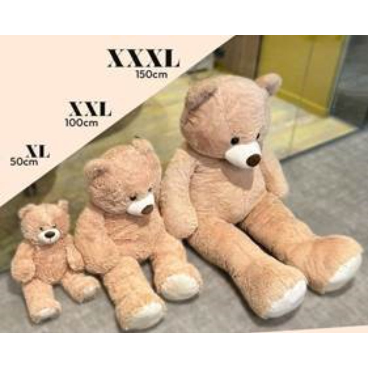 Großer Teddybär Kuscheltier XXL Plüschbär weich Stofftier Geschenk