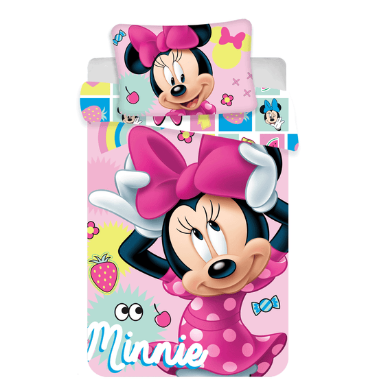 Disney Minnie Mouse Kinderbettwäsche – Bettbezug 100x135 cm & Kissenbezug 40x60 cm