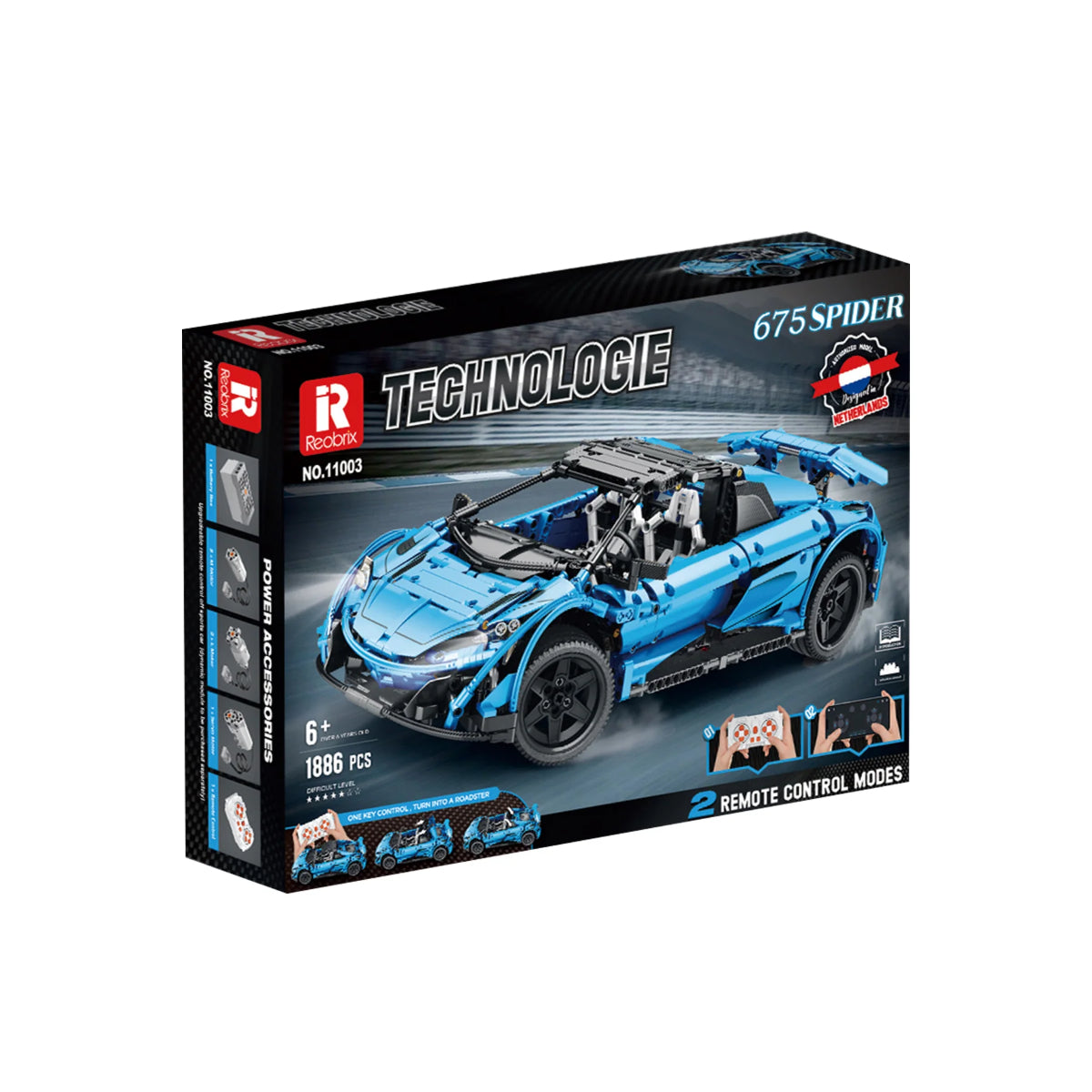 Reobrix 11003-D Sportwagen Cabrio Klemmbaustein Modell RC 1886 Teile ab 14