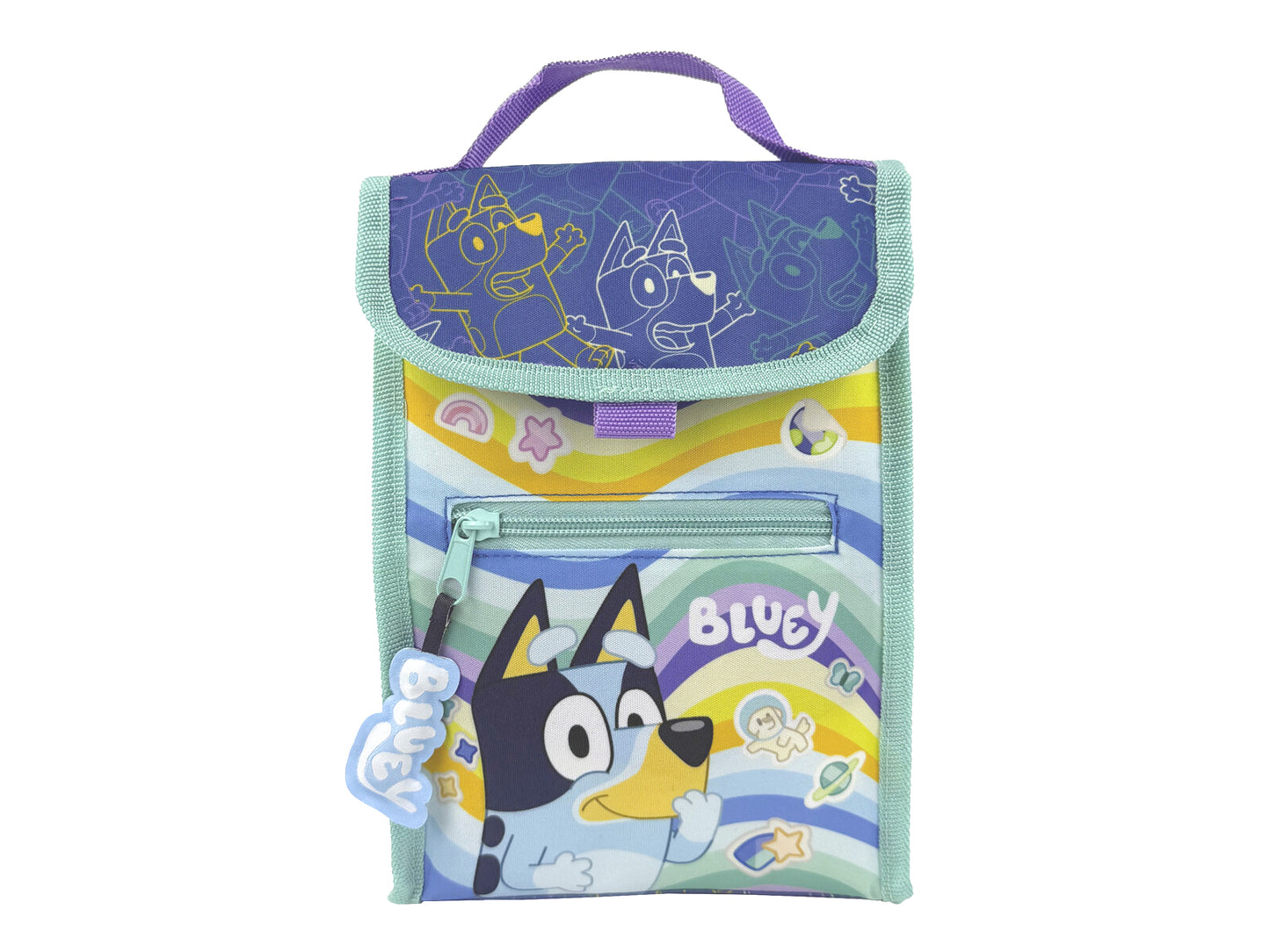 Bluey Bingo Snacktasche Kinder Lunchbox Tasche mit isoliertem Innenfach für Kindergarten und Ausflug