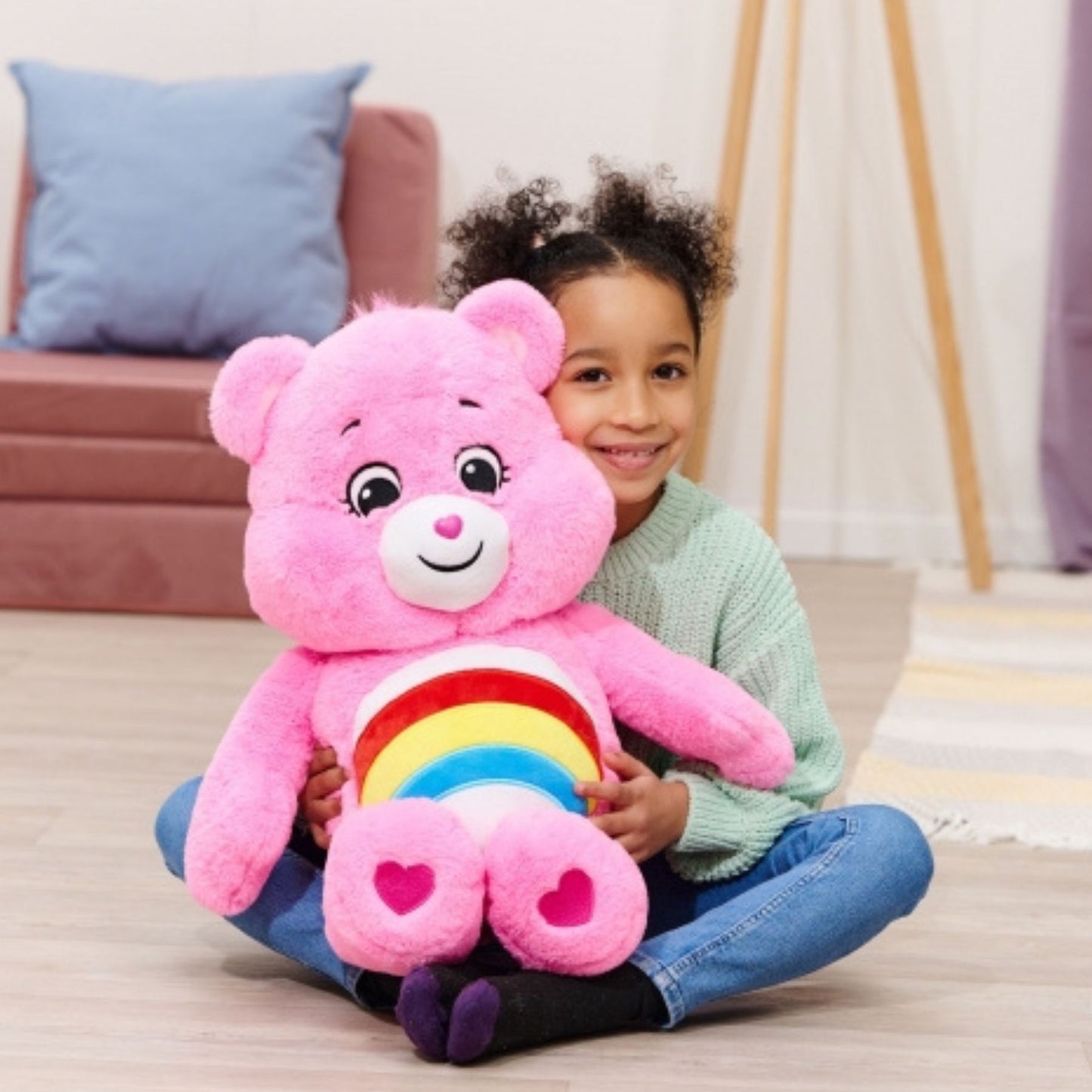 Glücksbärchi Plüschtier – ca. 60 cm groß – weiches Kuscheltier für Kinder