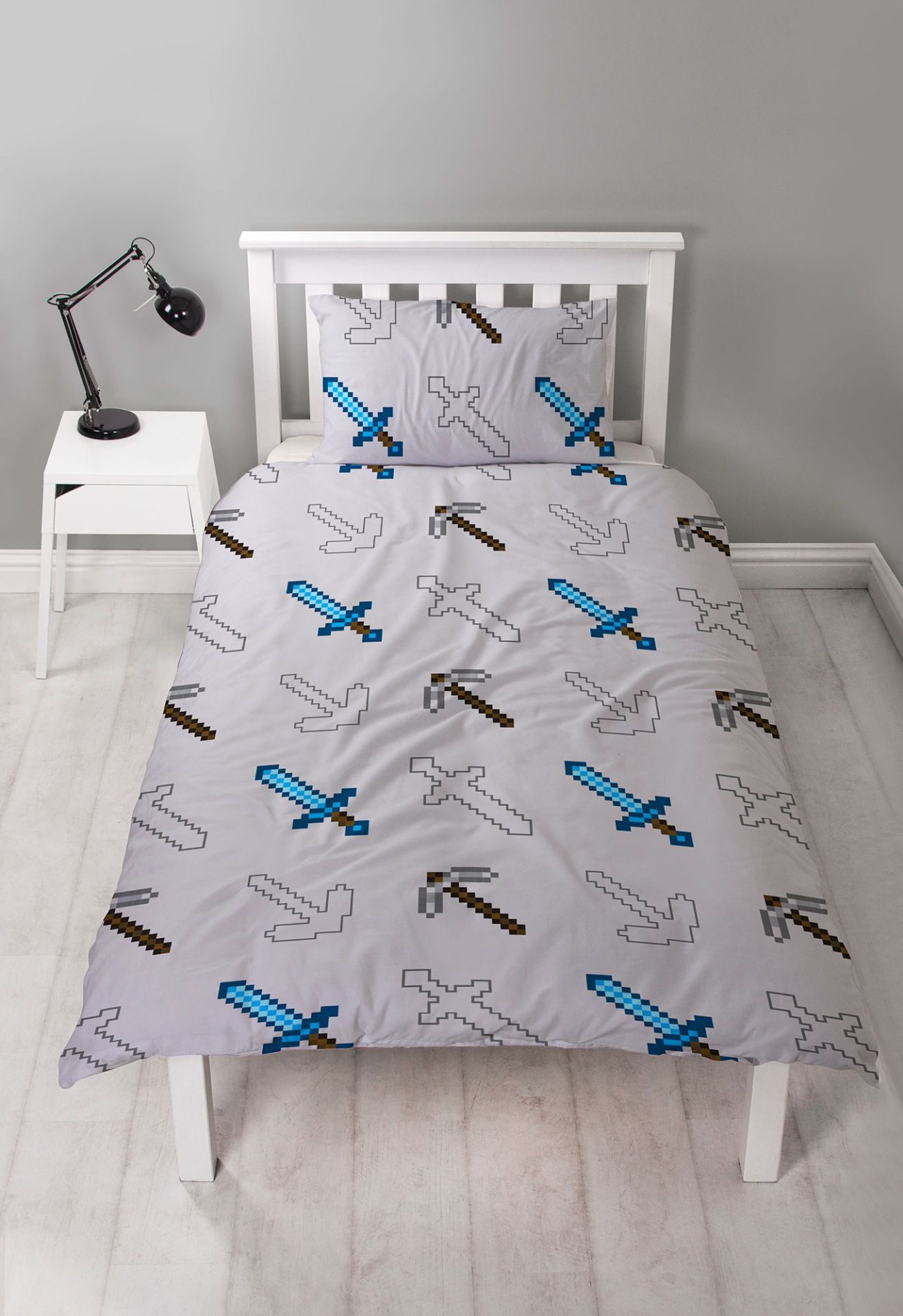 Minecraft Bettwäsche Set für Einzelbett - Einzelbett-Set für kleine Baukünstler