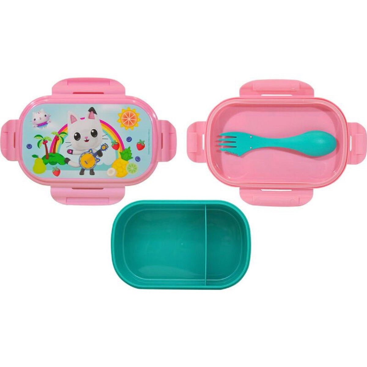 Gabby's Dollhouse Lunchbox mit Besteck – Perfekte Bento-Box für Kinder