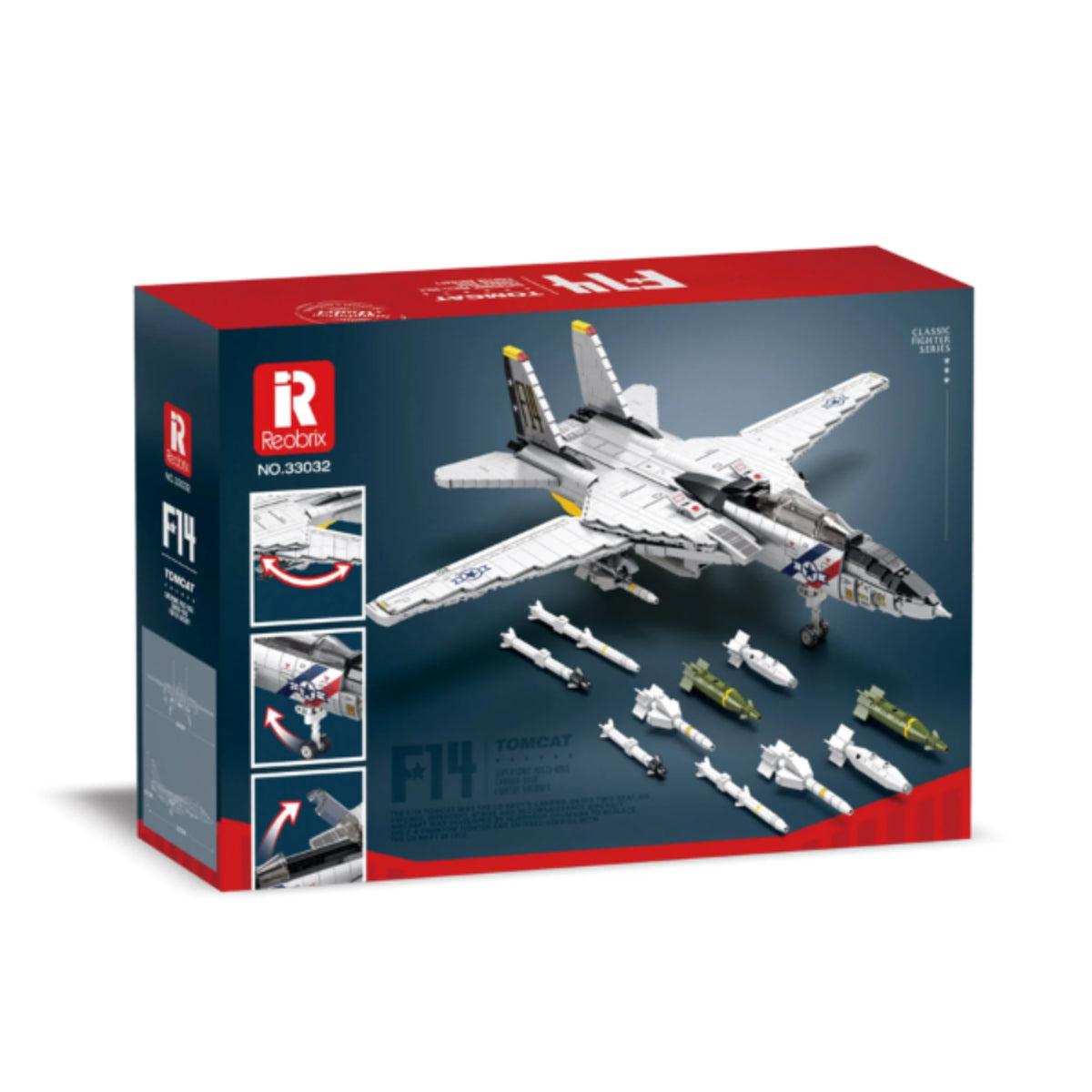 Reobrix 33032 Kampfjet Klemmbaustein 1600 Teile 66 cm ab 14