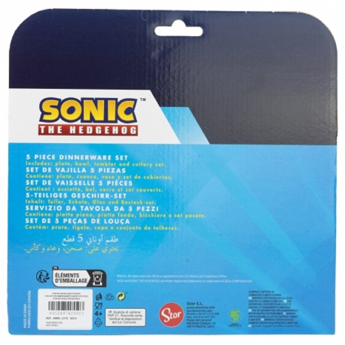 Sonic Teller-Set – Mikrowellengeeignet 5-teiliges Kindergeschirr mit rutschfestem Boden