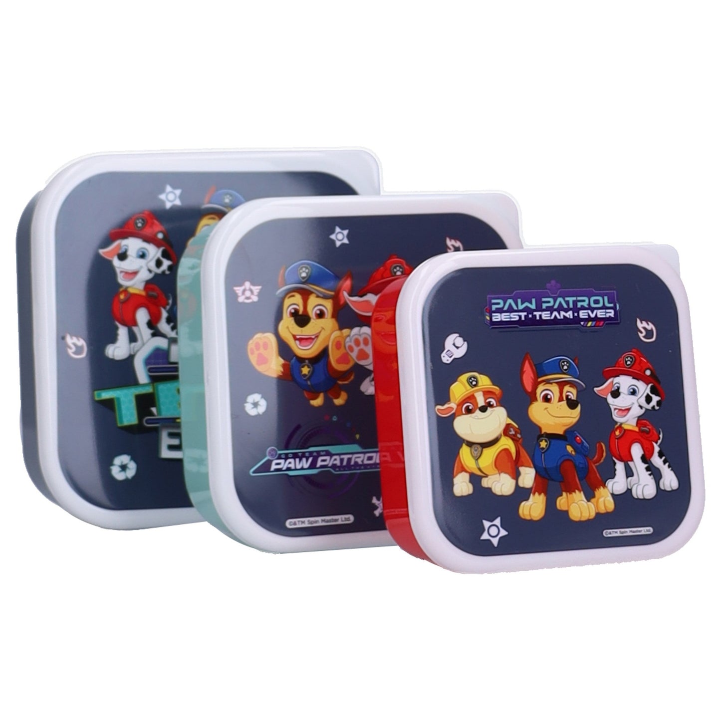 PAW Patrol Snackbox Set 3 teilig Kinder Brotdosen Fresh Bites für Schule und unterwegs