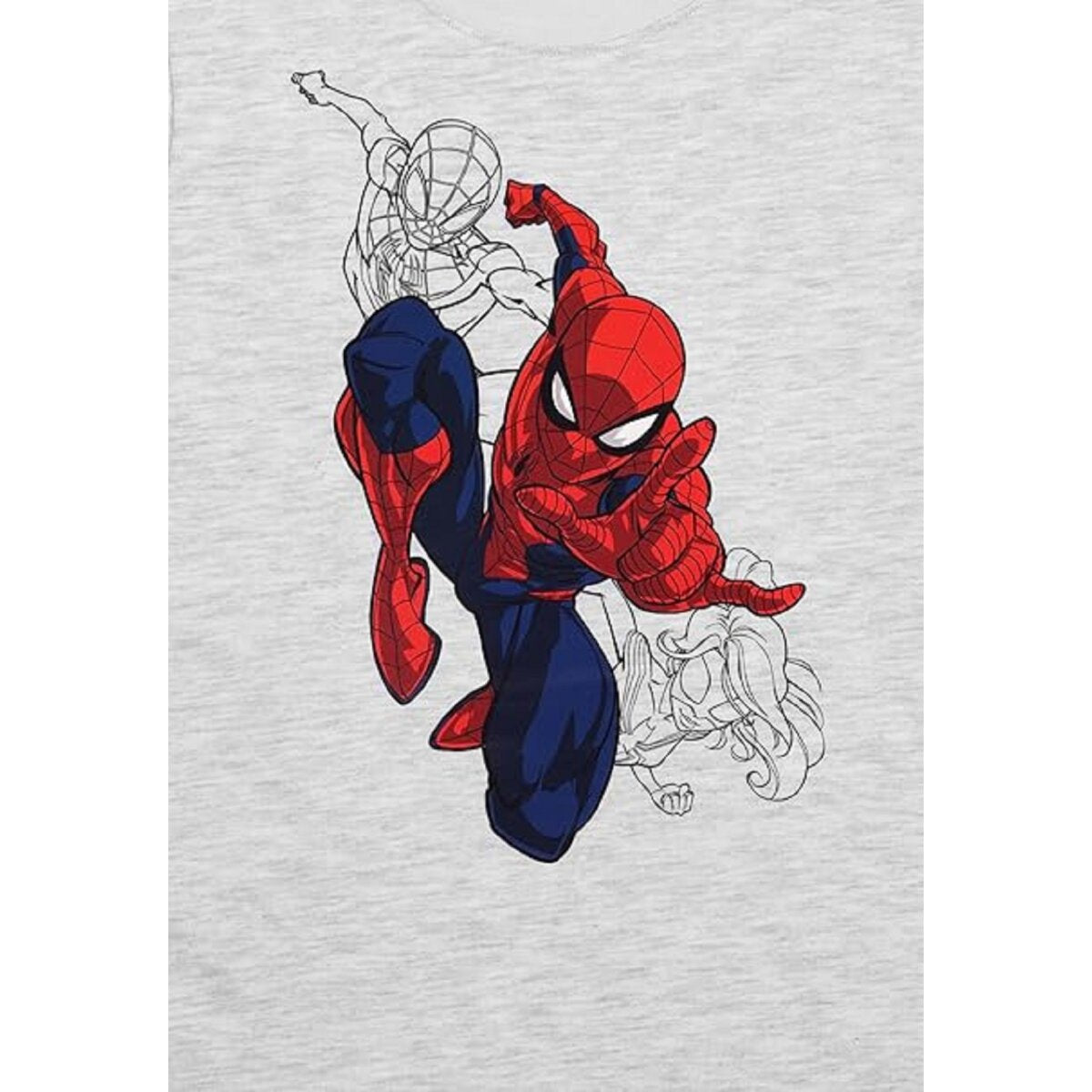 Marvel Spiderman Schlafanzug – Baumwoll-Pyjama mit Kurzarm Shirt und Shorts