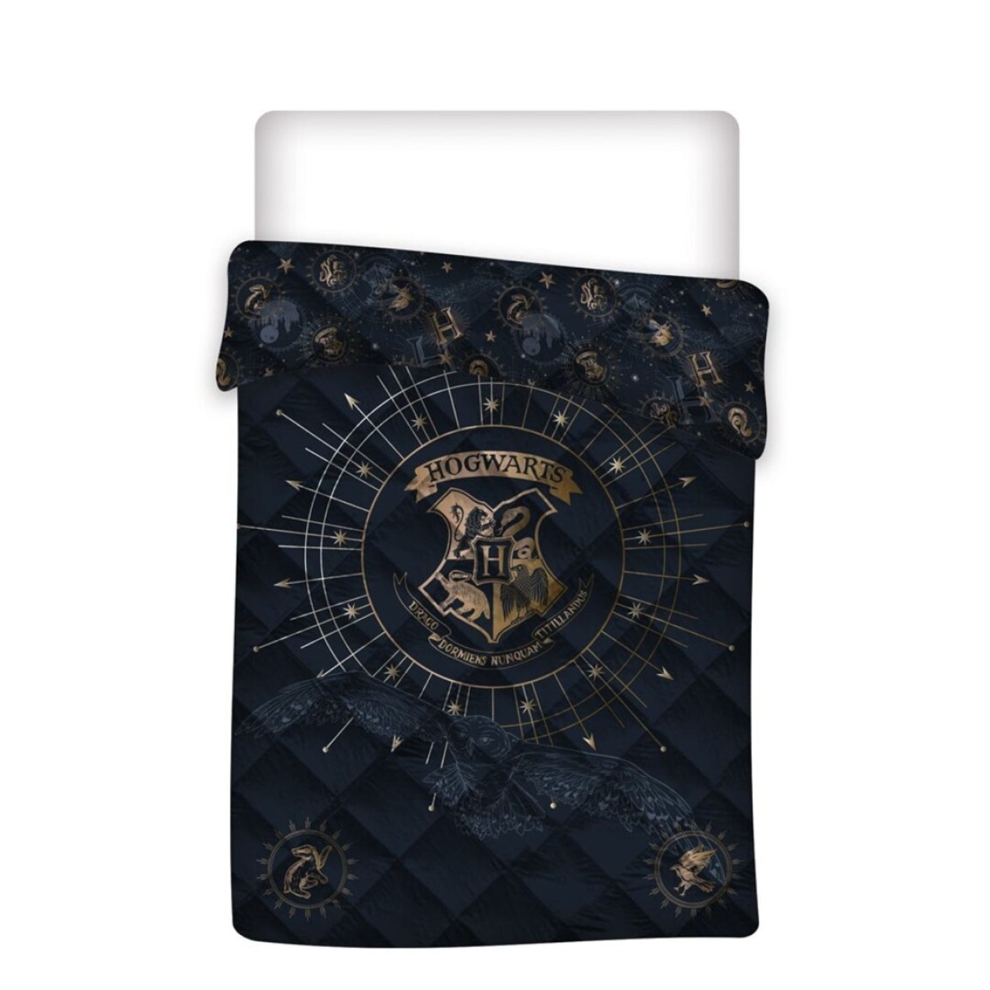 Harry Potter Bettdecke 140x200 cm – Magische Tagesdecke für das Kinderzimmer