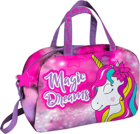 Unicorn Kinder Sporttasche mit praktischem Innenraum ideal für Sporttage Reisen und den Alltag