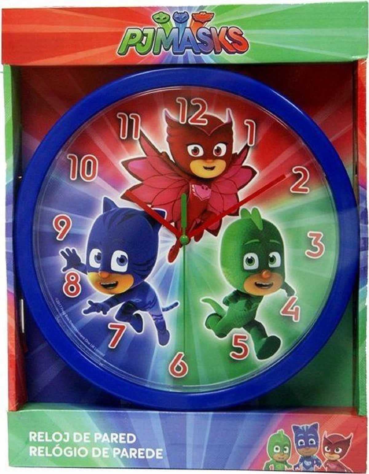 PJ Masks Wanduhren 25 cm Kinderfreundliches Design für das Zimmer