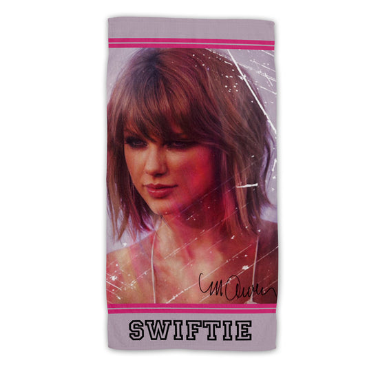 Swiftie Baumwolle Strandtuch Frottee Badetuch mit Premium Druck, 70x140 cm
