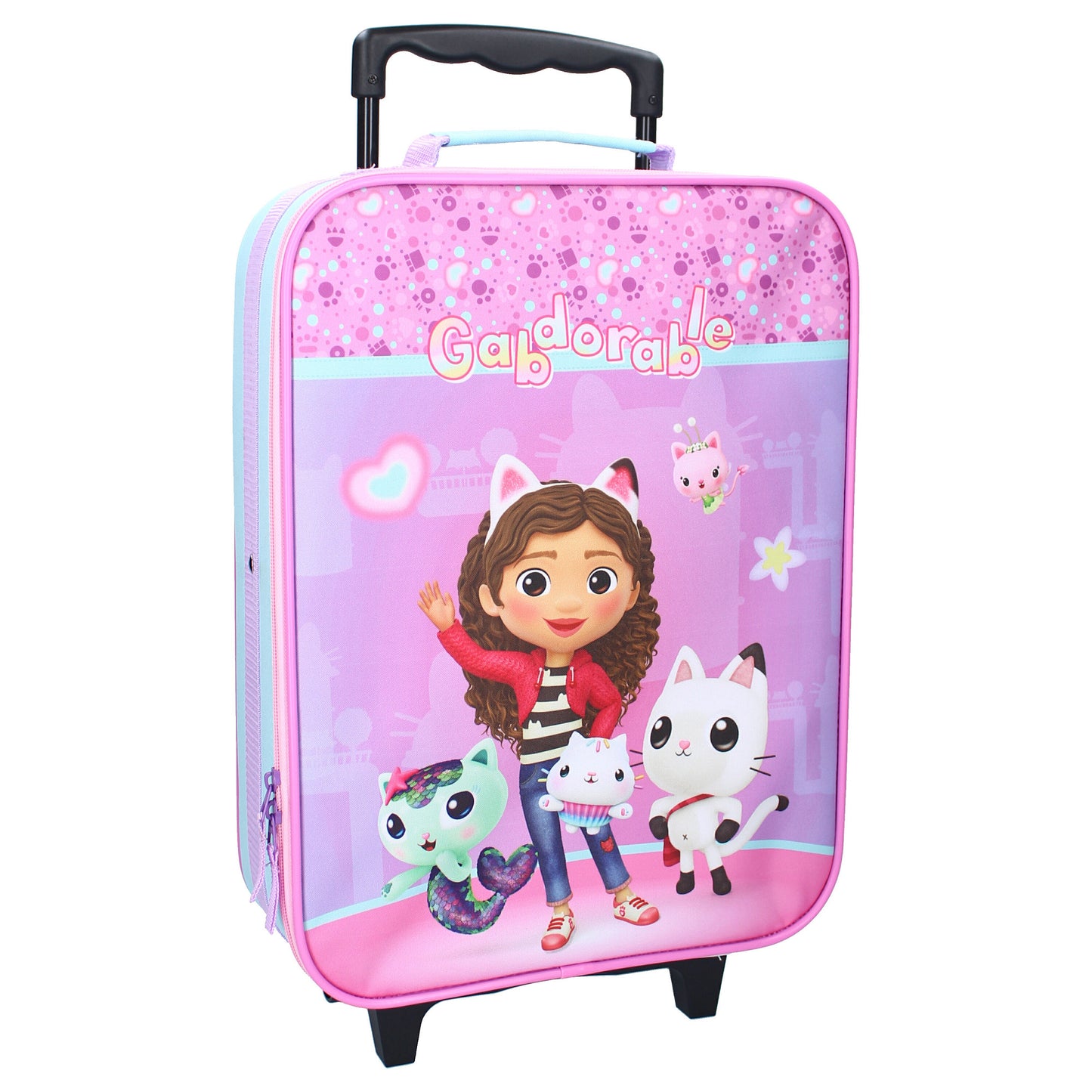 Gabby’s Dollhouse Trolley Kinder Rollkoffer Mädchen Reise Koffer Lila