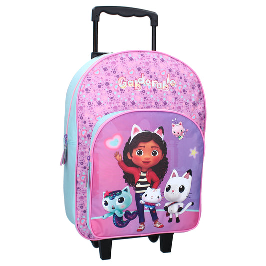 Gabby's Dollhouse Trolley-Rucksack – Lila mit Gabby-Design und fröhlichen Motiven
