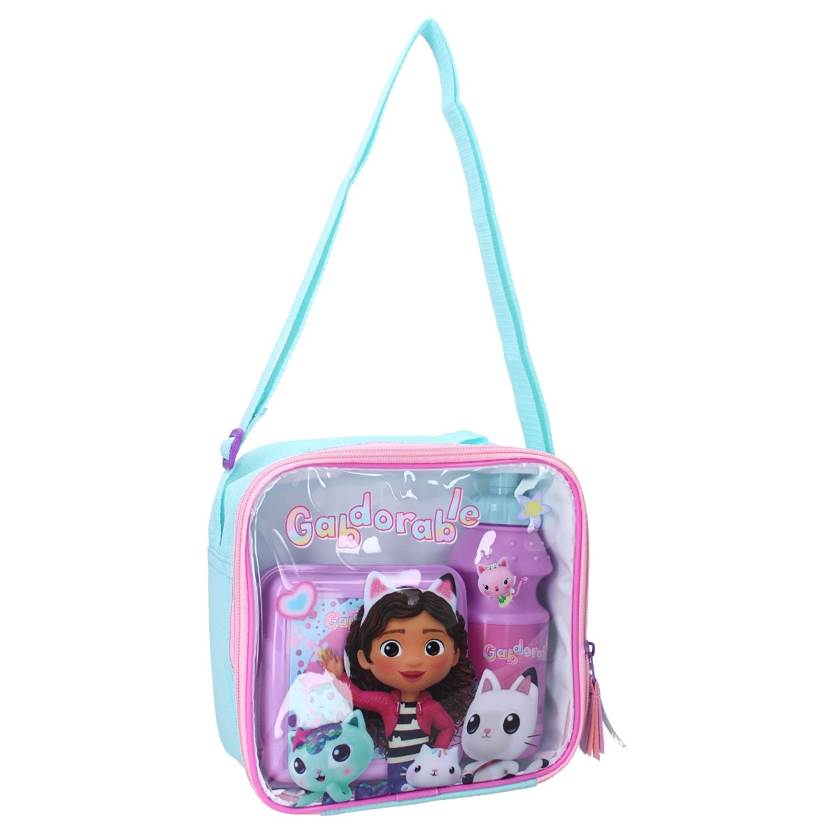 Gabby’s Dollhouse Lunchtasche Kinder – Lunchbox Set mit Flasche & Brotdose