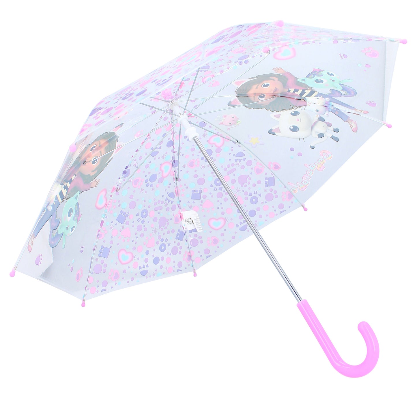 Gabby's Dollhouse ⌀ 71 cm Kinder Regenschirm Rainy Days mit durchsichtigem Schirmdach