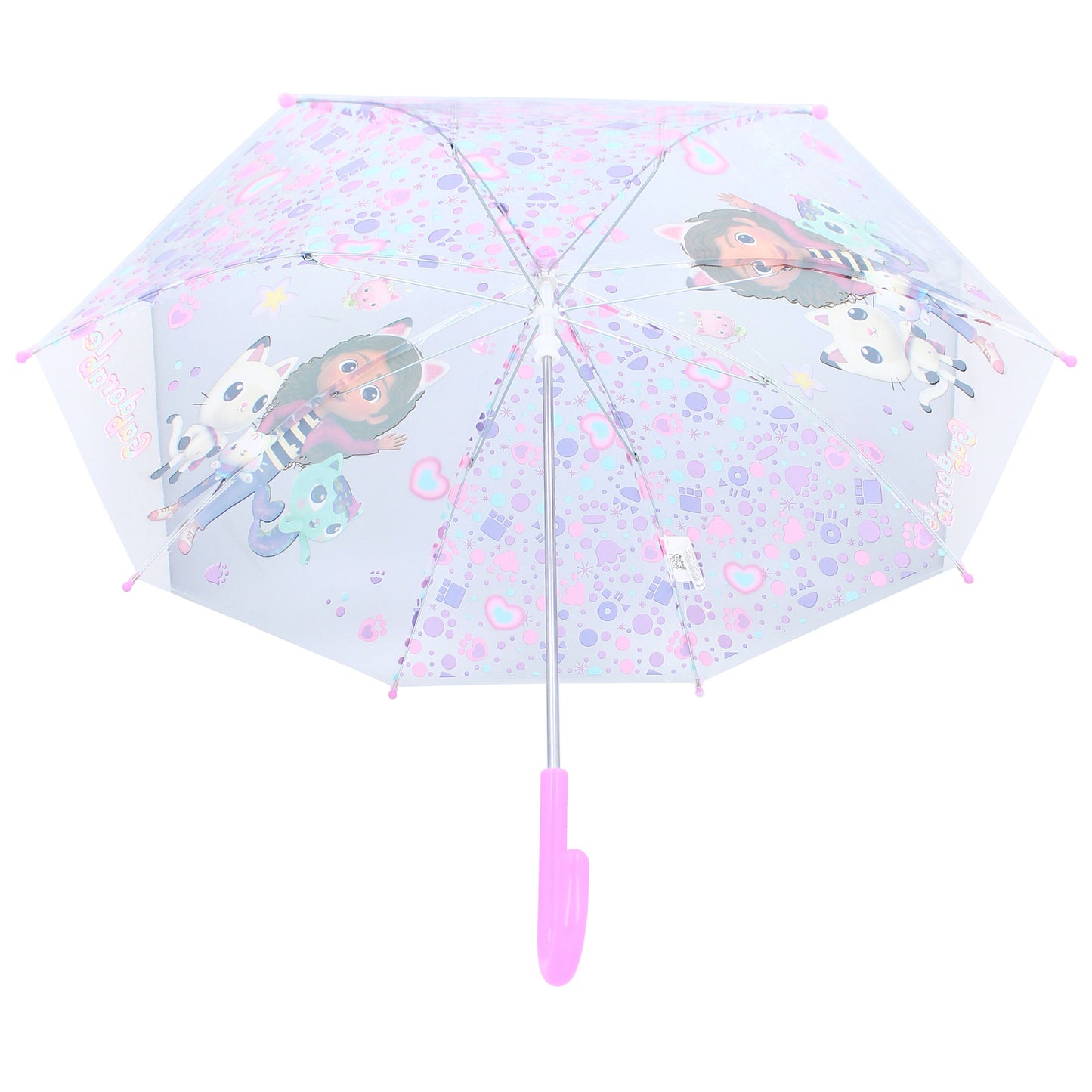 Gabby's Dollhouse ⌀ 71 cm Kinder Regenschirm Rainy Days mit durchsichtigem Schirmdach