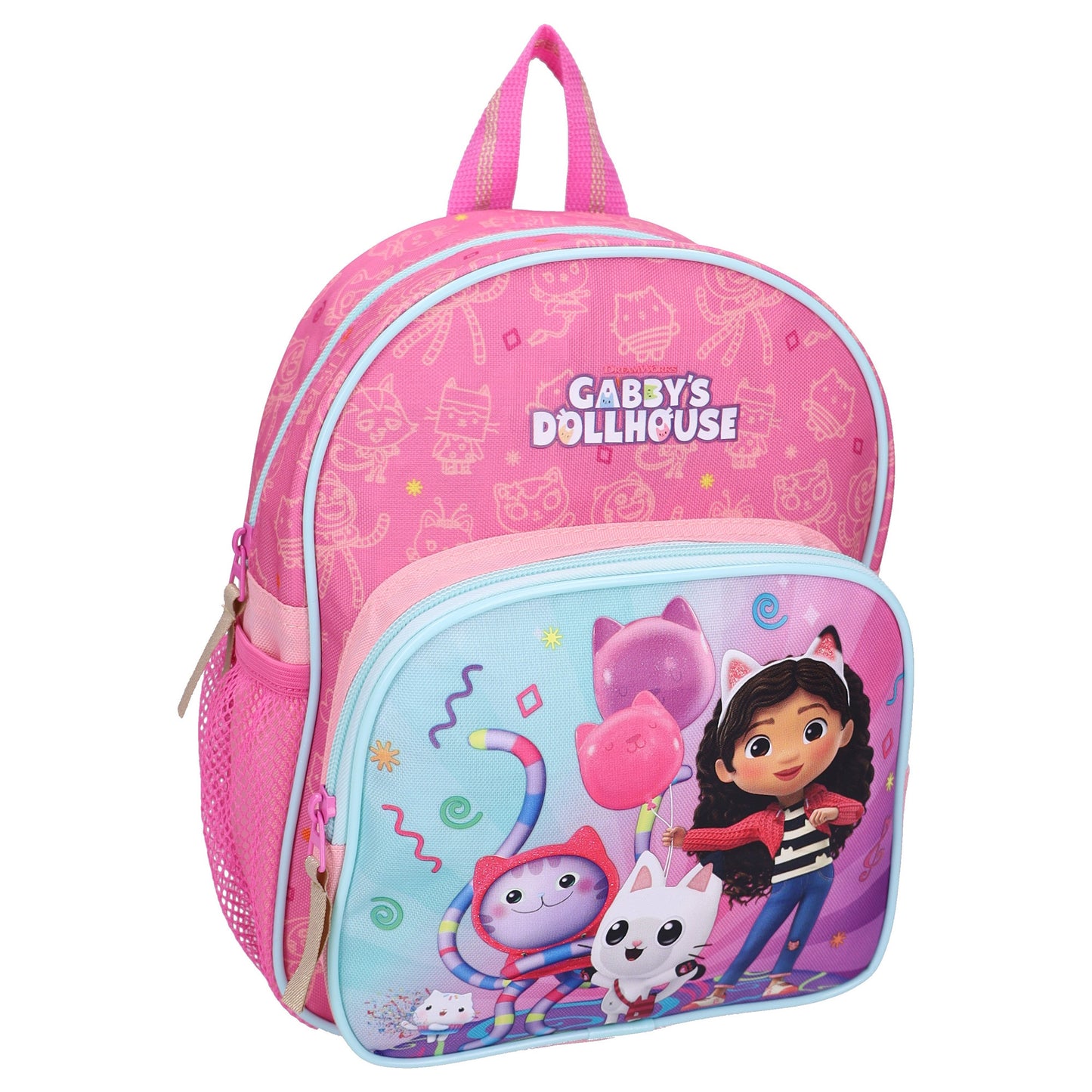 Gabby’s Dollhouse Kinder Rucksack The Party Starts Meow mit Seitentaschen