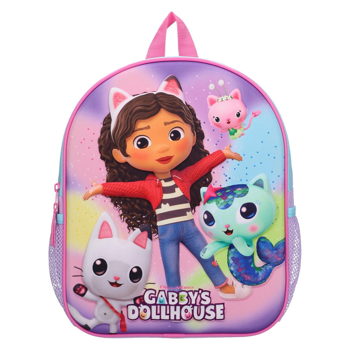 Gabby's Dollhouse Fun Bunch Kinder Rucksack 3D 9,2 L mit 3 Fächern für Kita Schule und Ausflüge