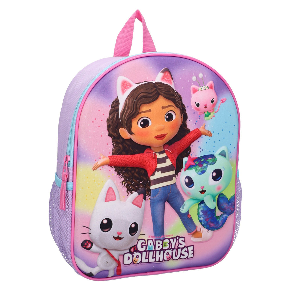 Gabby's Dollhouse Fun Bunch Kinder Rucksack 3D 9,2 L mit 3 Fächern für Kita Schule und Ausflüge