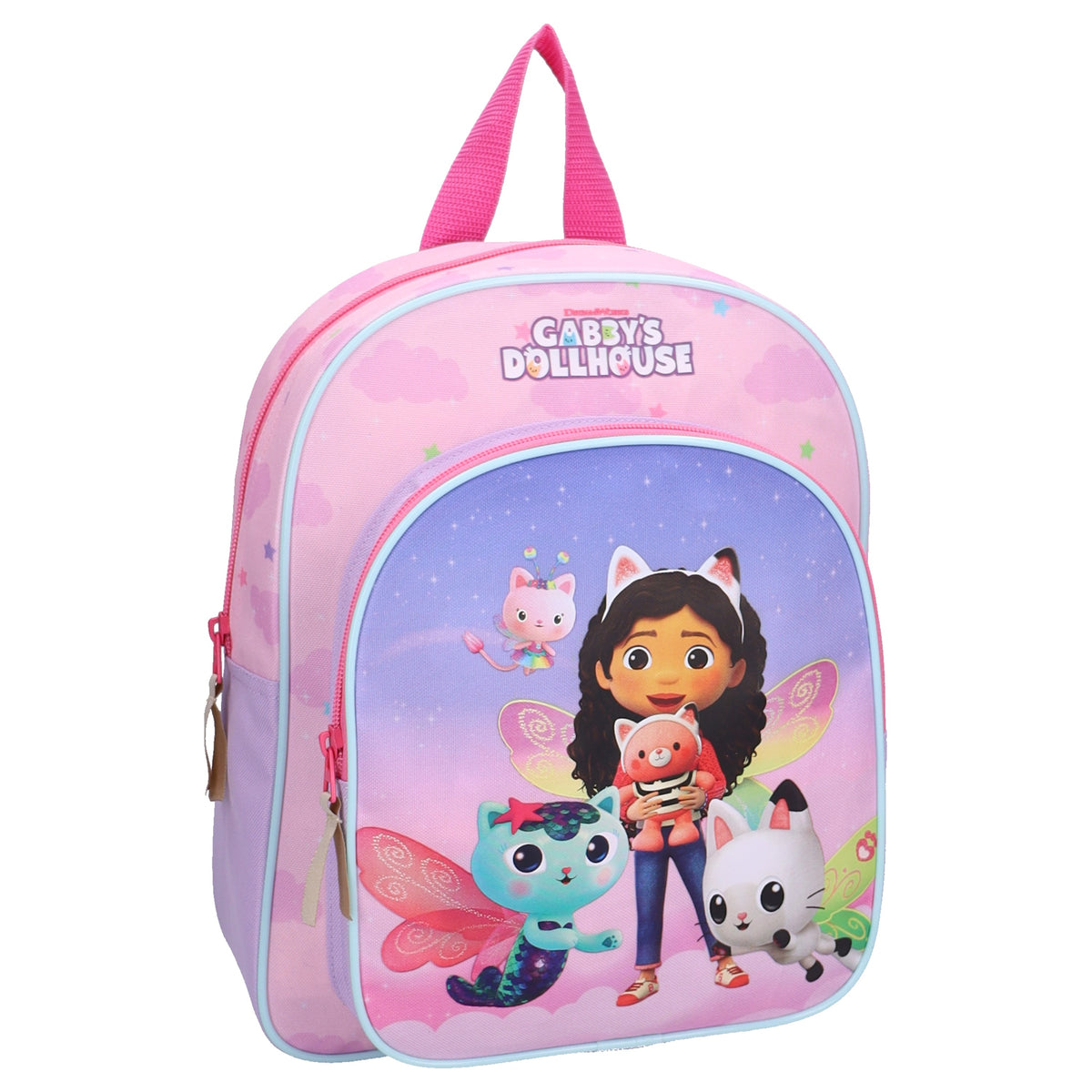 Gabby's Dollhouse Magical Pur Kinder Rucksack 8,3 L mit 2 Fächern für Kita Schule und Ausflüge
