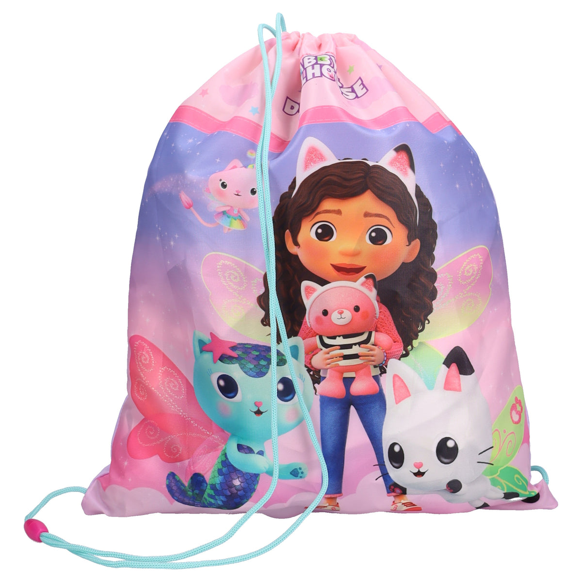 Gabby's Dollhouse Magical Pur Kinder Sportbeutel mit Kordelzug für Schule Sport und Ausflüge