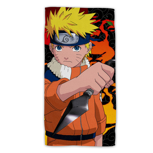 Naruto Baumwolle Strandtuch Frottee Badetuch mit Premium Druck, 70x140 cm
