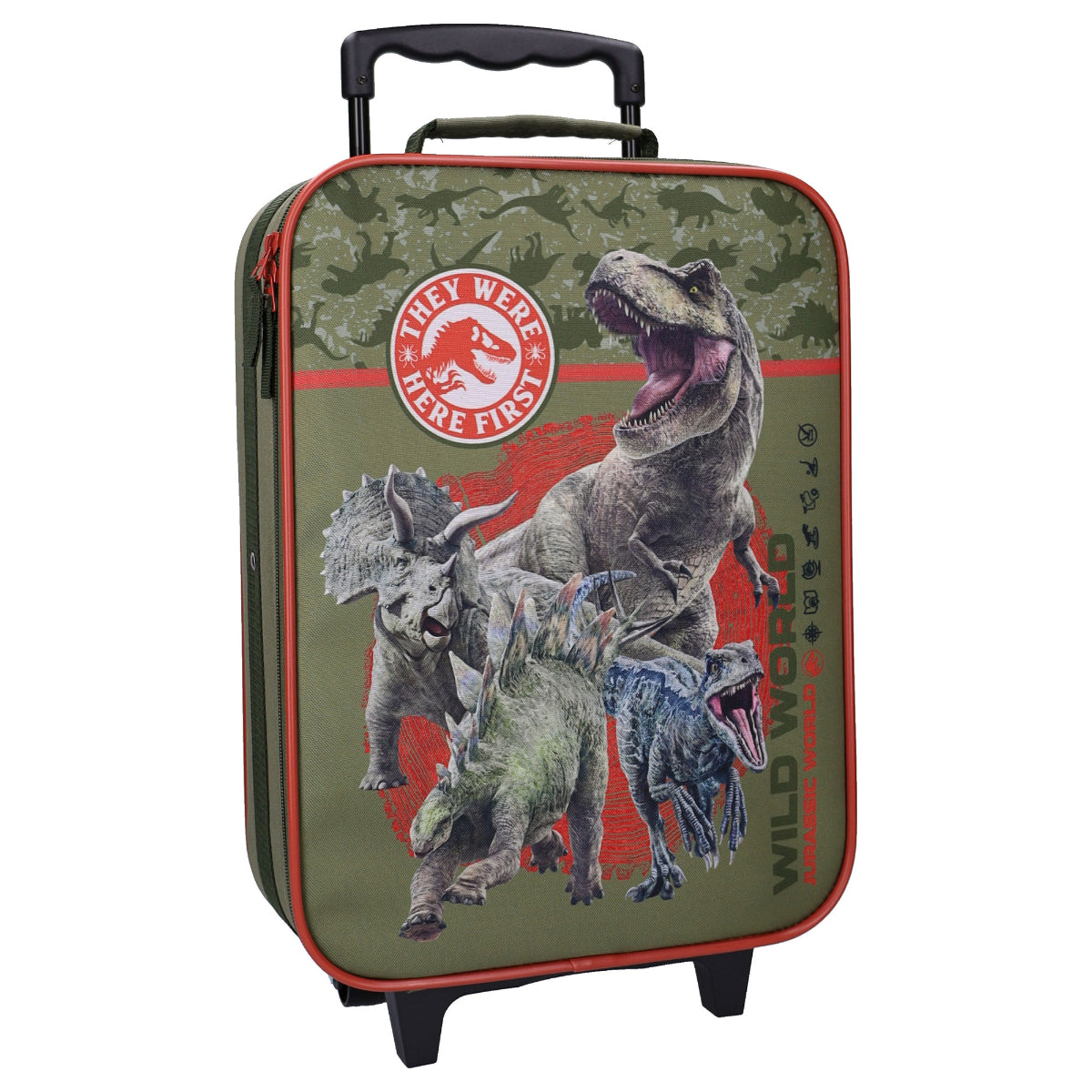 Jurassic World Kinder Trolley Koffer – Made To Roll Reisekoffer 49x31x14 cm