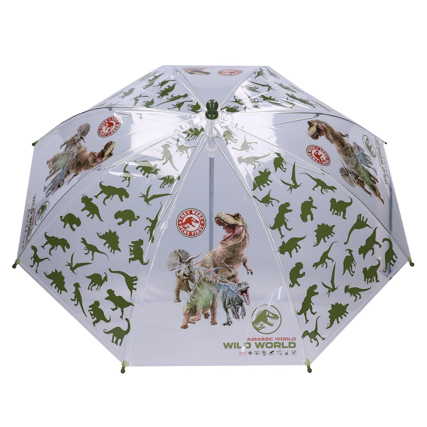 Jurassic World Rainy Days ⌀ 71 cm Kinder Regenschirm Rainy Days mit durchsichtigem Schirmdach