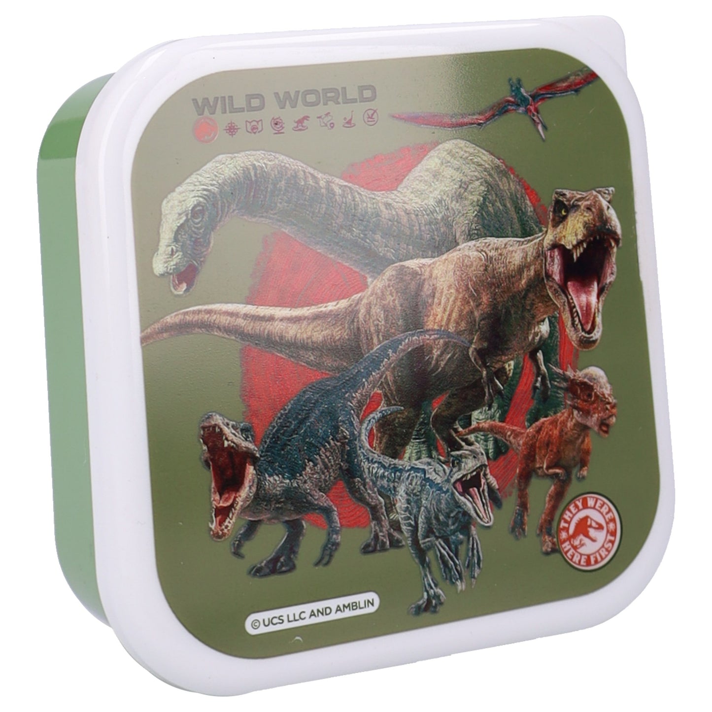 Jurassic World Lunchbox Set Kinder Snackbox Brotdose Dino Aufbewahrung
