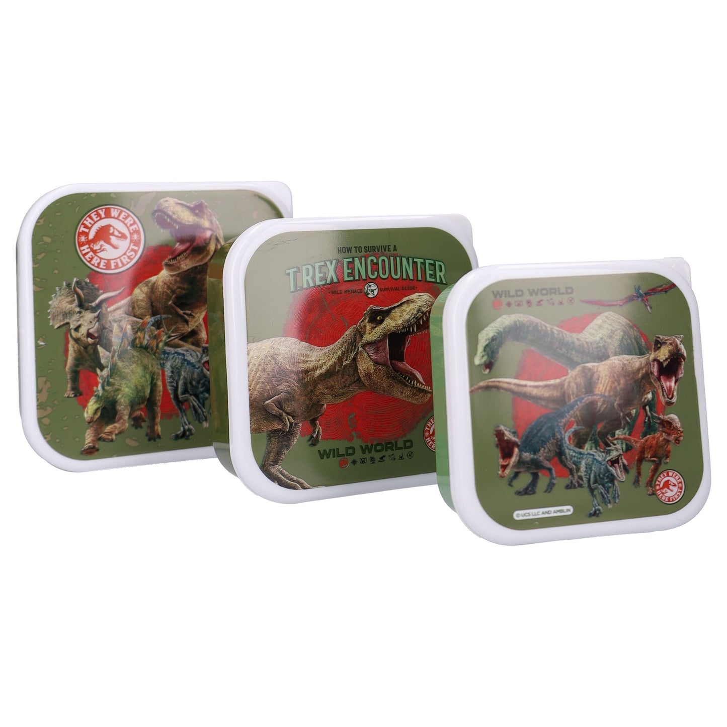 Jurassic World Lunchbox Set Kinder Snackbox Brotdose Dino Aufbewahrung