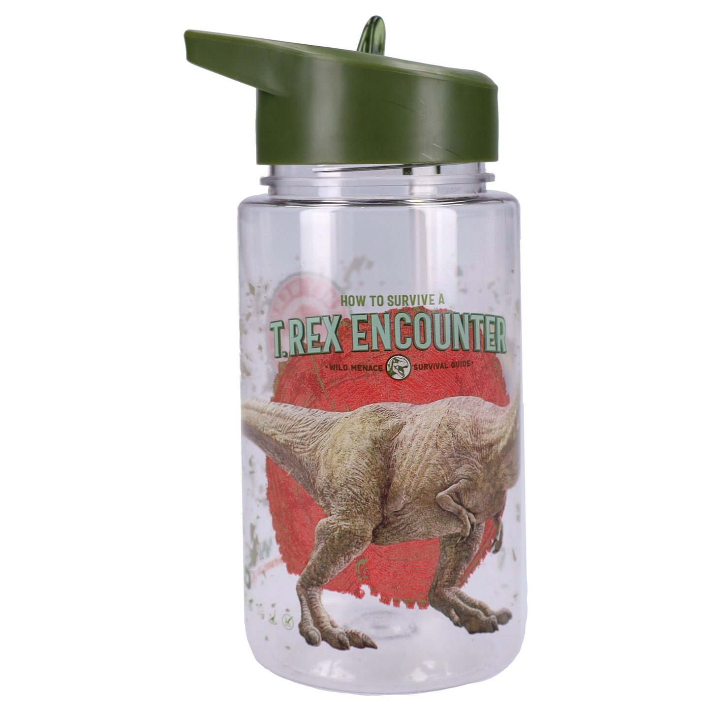 Jurassic World Trinkflasche 450 ml Kinderflasche Wasserflasche mit Trinkhalm