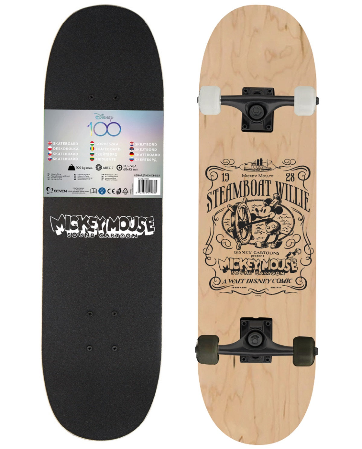 Disney Skateboard Perfekt für Gehwege & Parks 79x20x12 cm