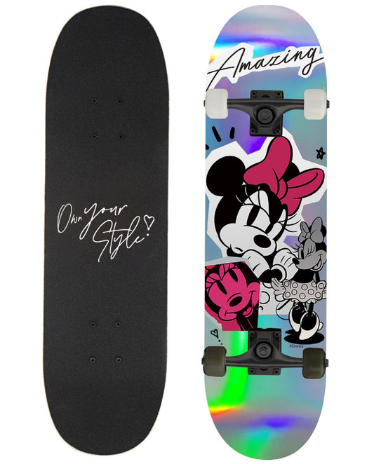 Disney Minnie Mouse Skateboard Perfekt für Gehwege & Parks 79x20x12 cm