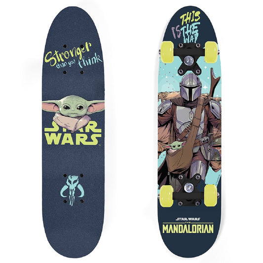 Star Wars Holz-Skateboard Mandalorian Robustes 9-Schichten Ahorn