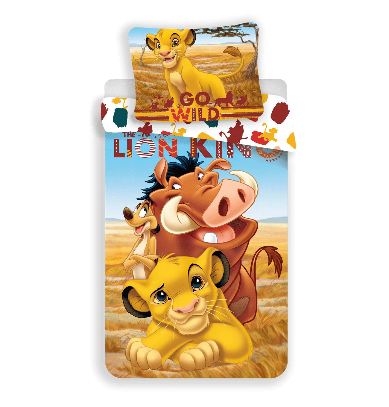 Lion King Design Kuschelige Bettwäsche Baumwolle, 140x200 cm & 70x90 cm