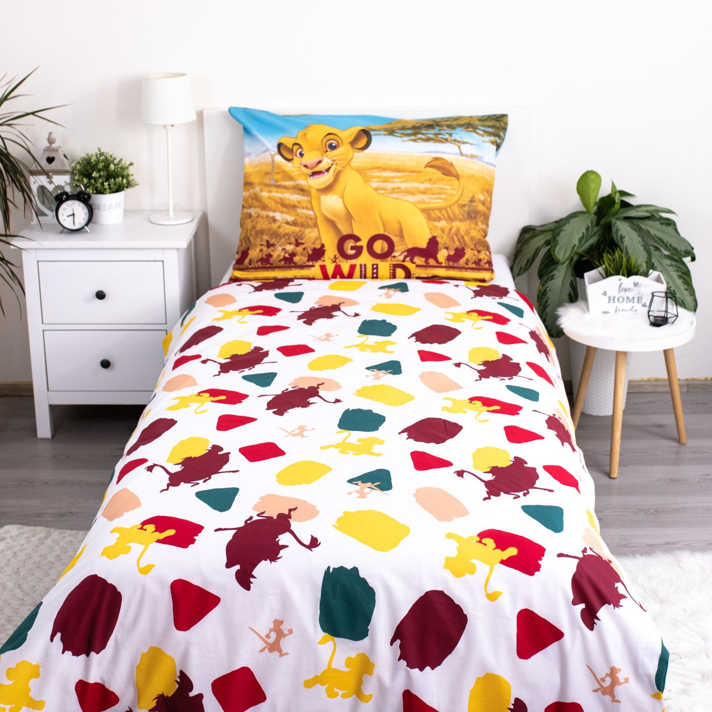 Lion King Design Kuschelige Bettwäsche Baumwolle, 140x200 cm & 70x90 cm
