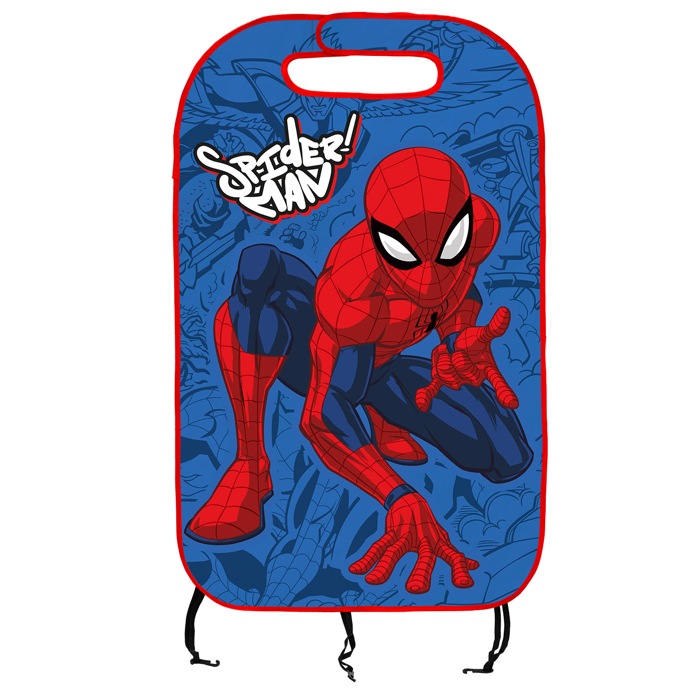 Spider Man Rückenlehnen Schutzmatte Auto Rücksitzschutz wasserabweisend mit Gurten