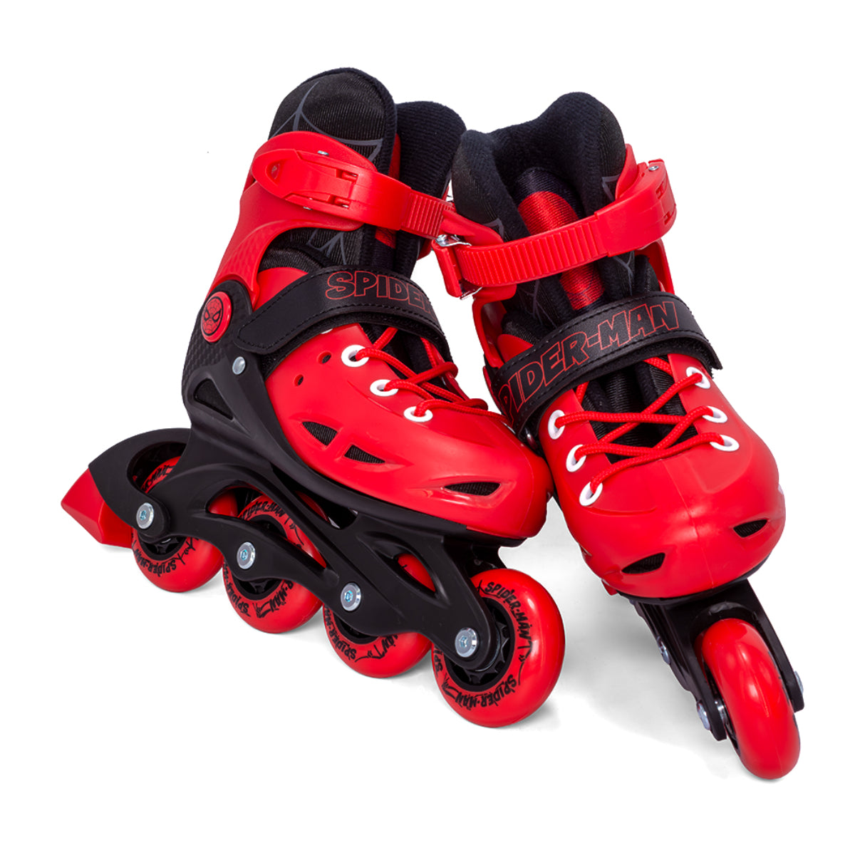 Marvel Spider Man Kinder Rollschuhe Inline Hard Boot mit PU Rollen und Klettverschluss 30 bis 33