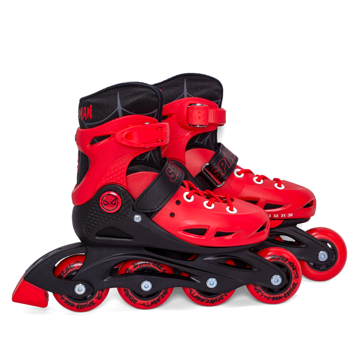 Marvel Spider Man Kinder Rollschuhe Inline Hard Boot mit PU Rollen und Klettverschluss 30 bis 33