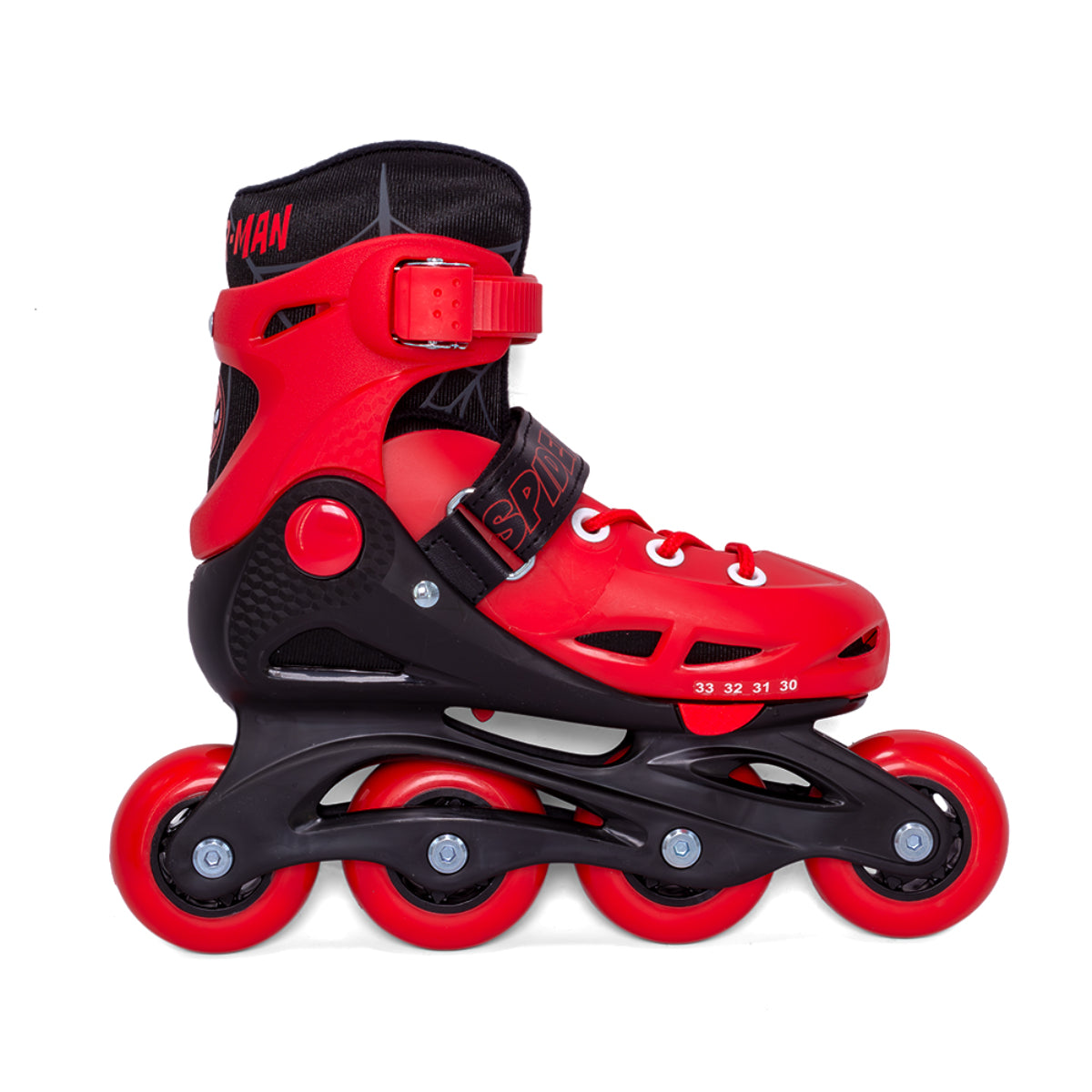 Marvel Spider Man Kinder Rollschuhe Inline Hard Boot mit PU Rollen und Klettverschluss 30 bis 33