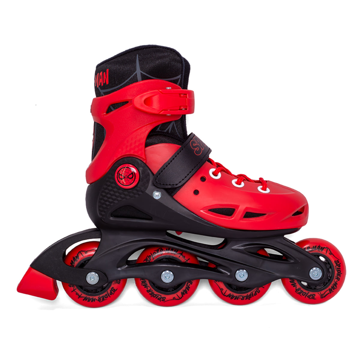 Marvel Spider Man Kinder Rollschuhe Inline Hard Boot mit PU Rollen und Klettverschluss 30 bis 33