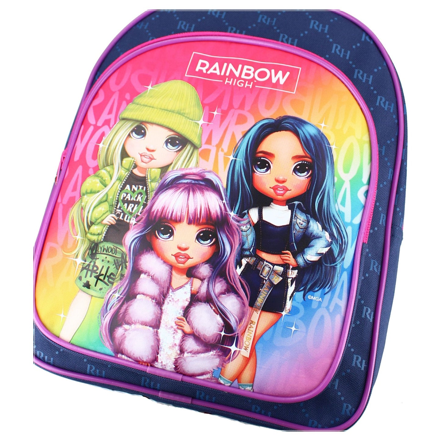 Rainbow High Rucksack für Mädchen farbenfroher Kinder Backpack