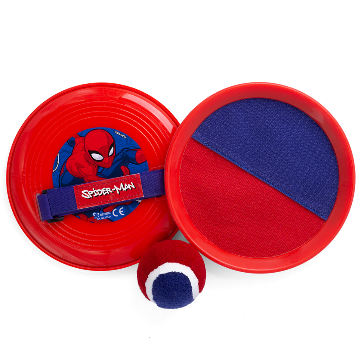 Spiderman Catch Ball Spiel Set mit 2 Handpaddles und Ball Fangspiel für Kinder Indoor Outdoor