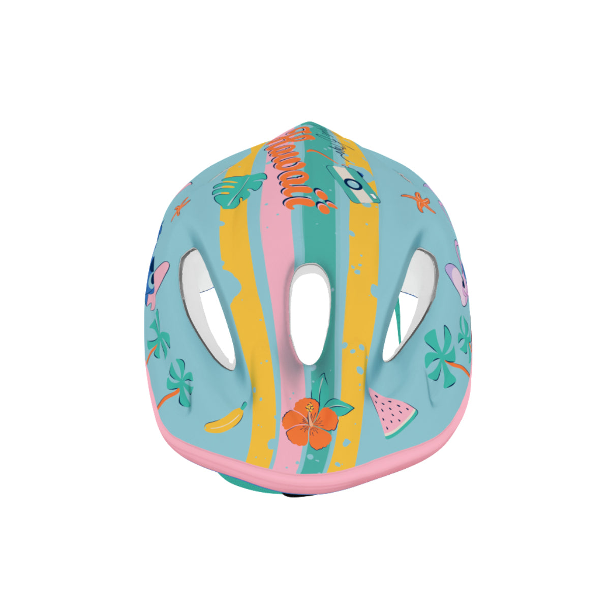 Disney Stitch M (52 bis 56 cm) Mehrfarbig Kinder Fahrradhelm Helm für Fahrrad Scooter und Inlineskates mit Verstellrad