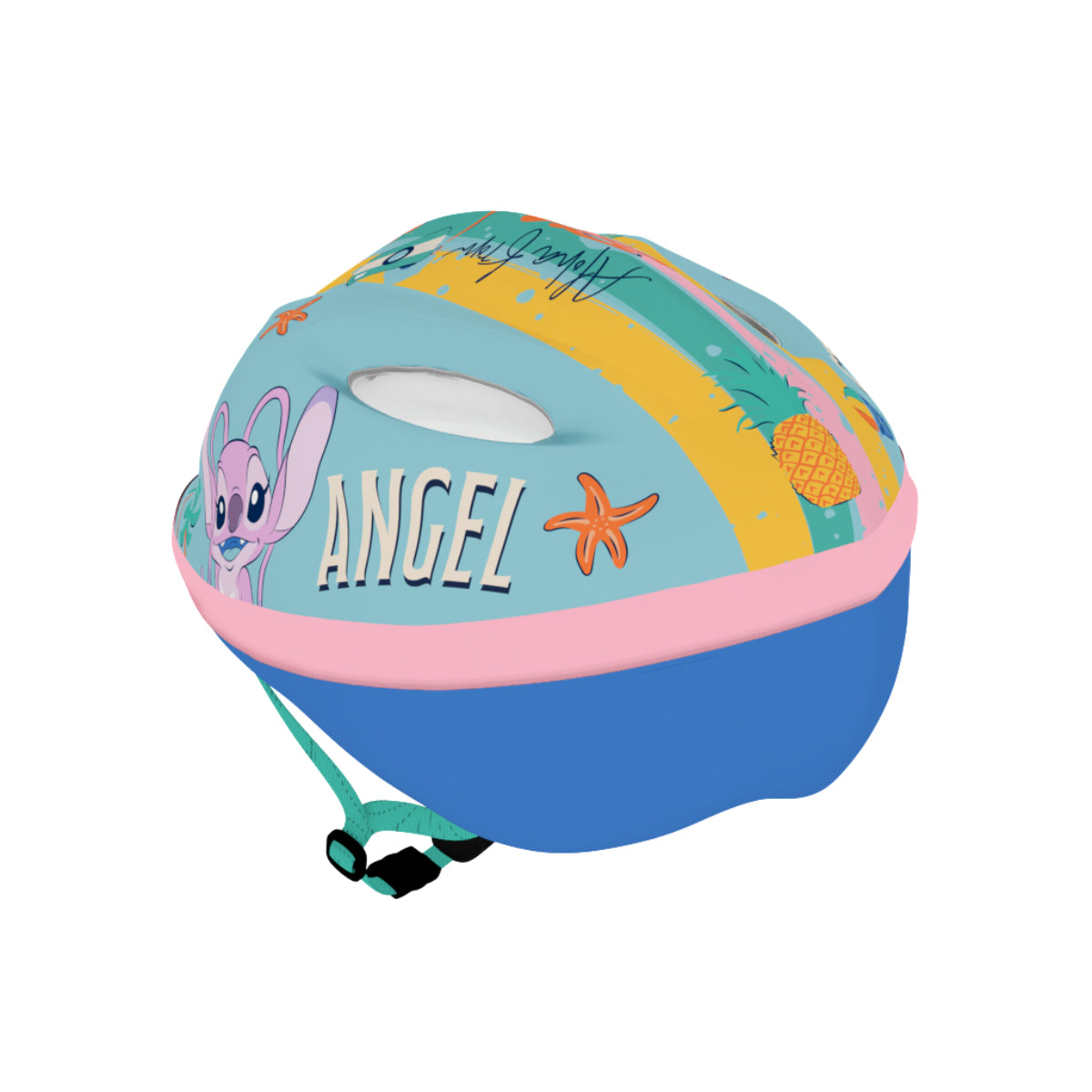 Disney Stitch M (52 bis 56 cm) Mehrfarbig Kinder Fahrradhelm Helm für Fahrrad Scooter und Inlineskates mit Verstellrad