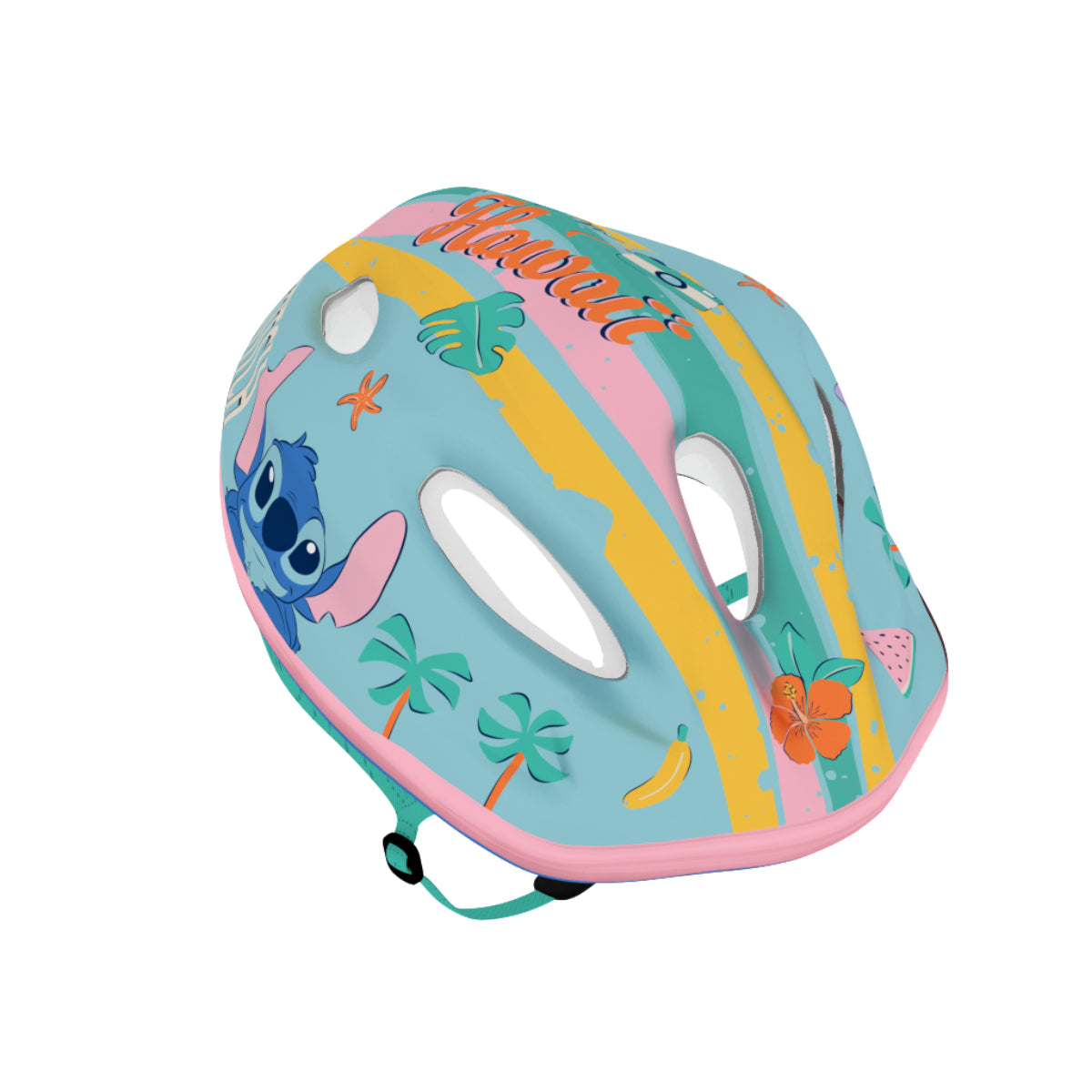 Disney Stitch M (52 bis 56 cm) Mehrfarbig Kinder Fahrradhelm Helm für Fahrrad Scooter und Inlineskates mit Verstellrad