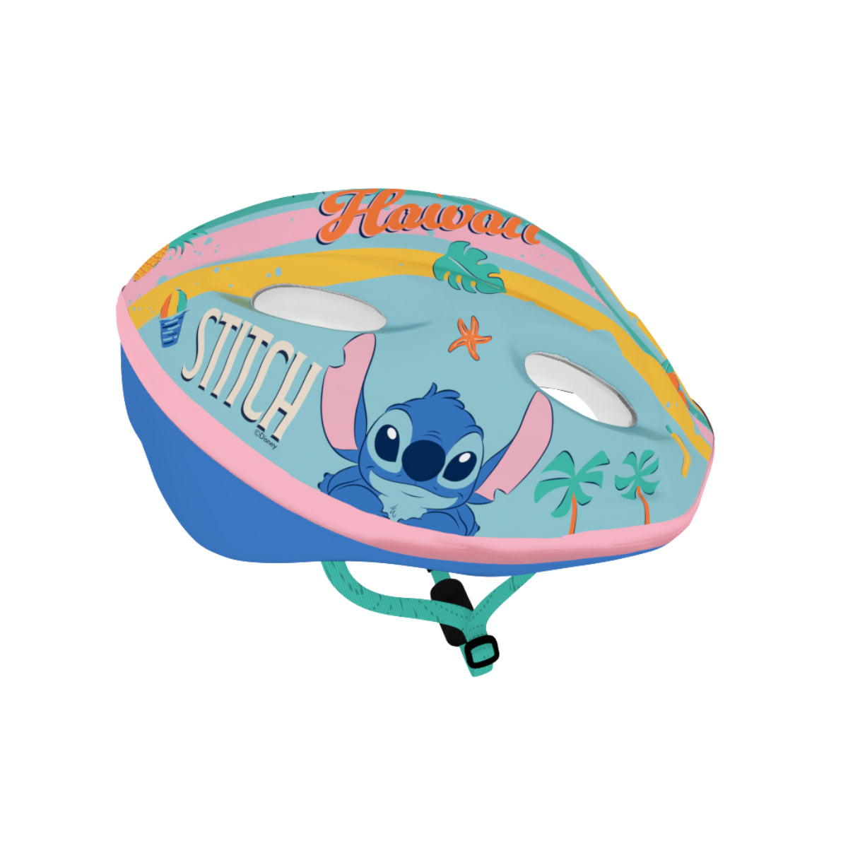 Disney Stitch M (52 bis 56 cm) Mehrfarbig Kinder Fahrradhelm Helm für Fahrrad Scooter und Inlineskates mit Verstellrad