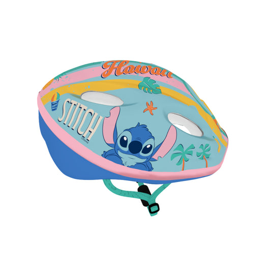 Disney Stitch M (52 bis 56 cm) Mehrfarbig Kinder Fahrradhelm Helm für Fahrrad Scooter und Inlineskates mit Verstellrad