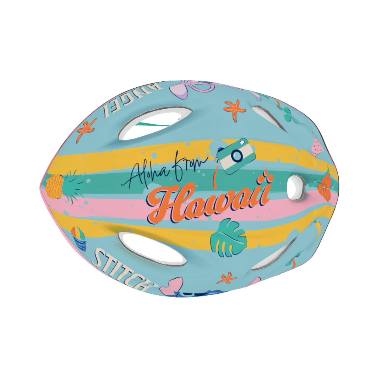 Disney Stitch M (52 bis 56 cm) Mehrfarbig Kinder Fahrradhelm Helm für Fahrrad Scooter und Inlineskates mit Verstellrad