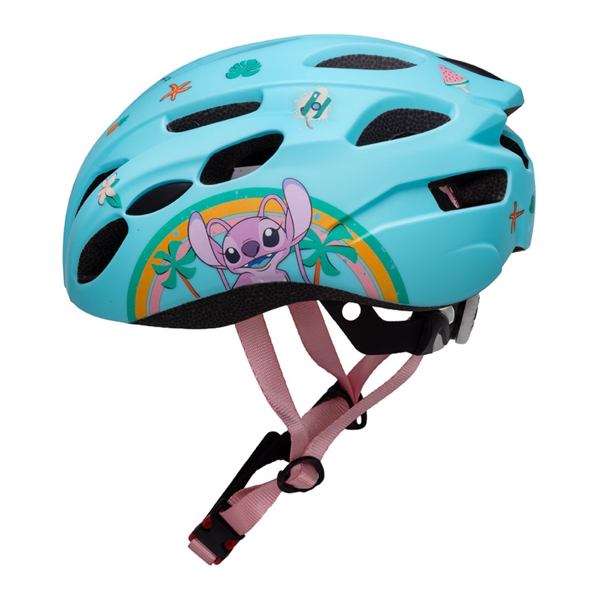 Disney Stitch Kinder M (52 bis 56 cm) Blaue Fahrradhelm Skaterhelm Verstellbar In Mold Helm Belüftungsöffnungen